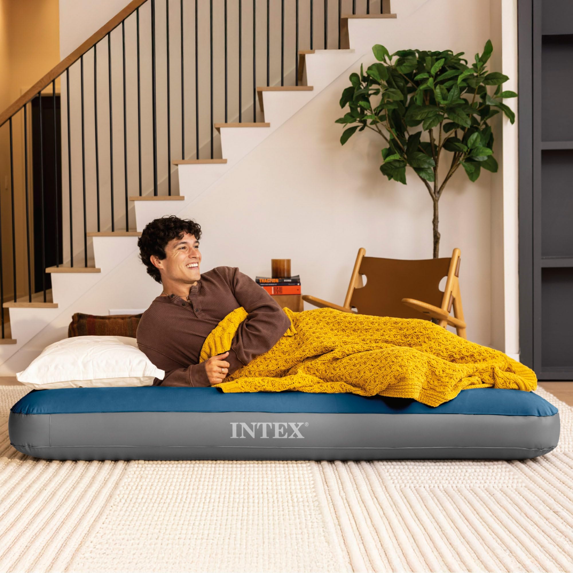 Intex Materasso ad aria Twin Dura-Beam Prestige Downy con pompa 64187NP (191 x 99 x 25cm)