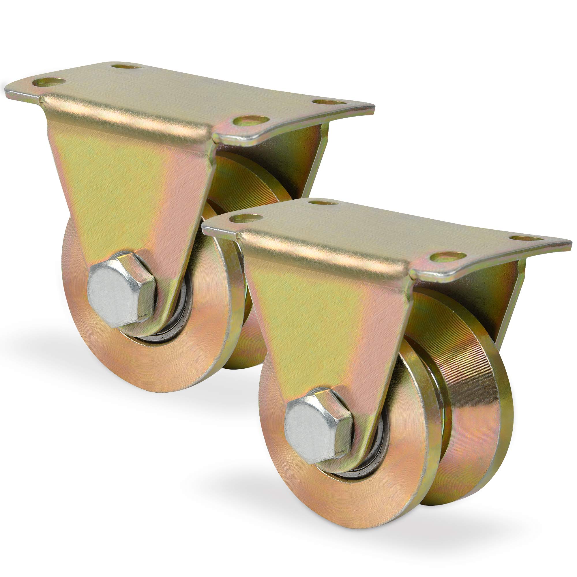 Buy 2" VGroove Wheel, Supkiir 2 Pack Heavy Duty Rigid Caster with