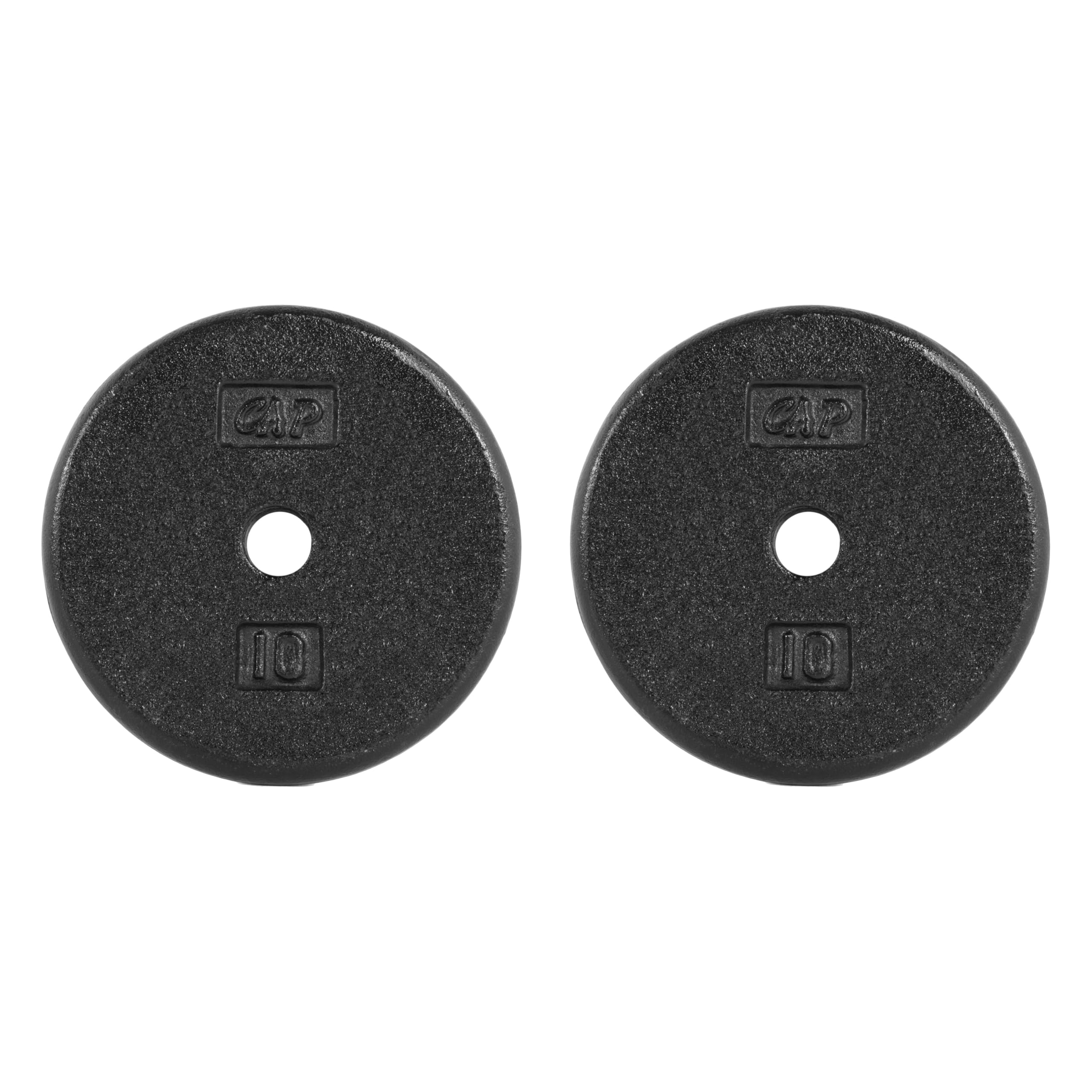 CAP Barbell Standard 1-Inch Cast Iron Weight Plates - Singles &amp; Sets | 1.25-50 lbs | Multiple Options