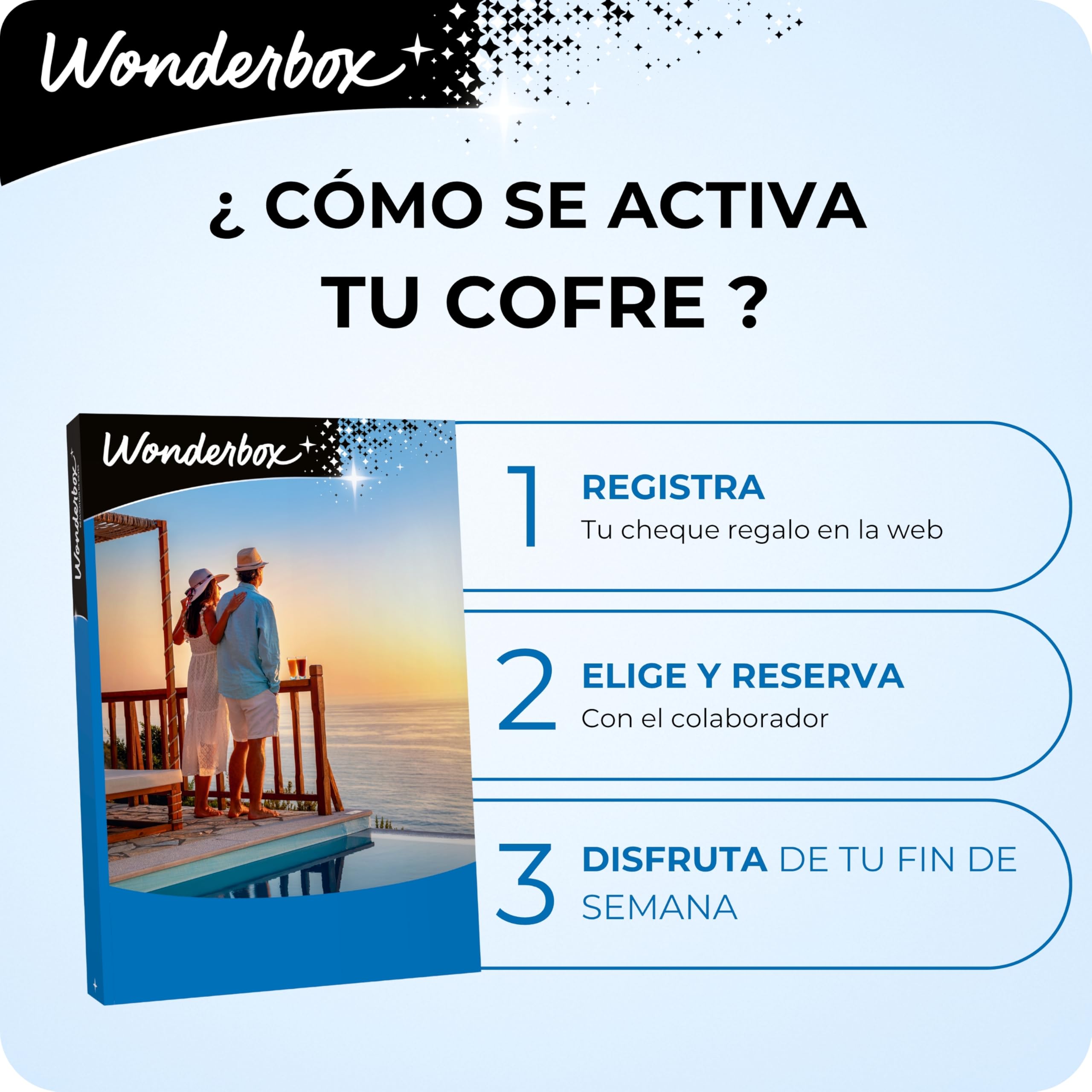 WONDERBOX Caja Regalo - MIL & UNA NOCHES INOLVIDABLES - 500 hoteles en España y Europa para dos personas.