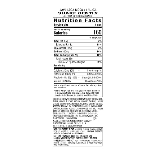 Miniatura 4 de Java Monster - Bebida energética de café 443 ml