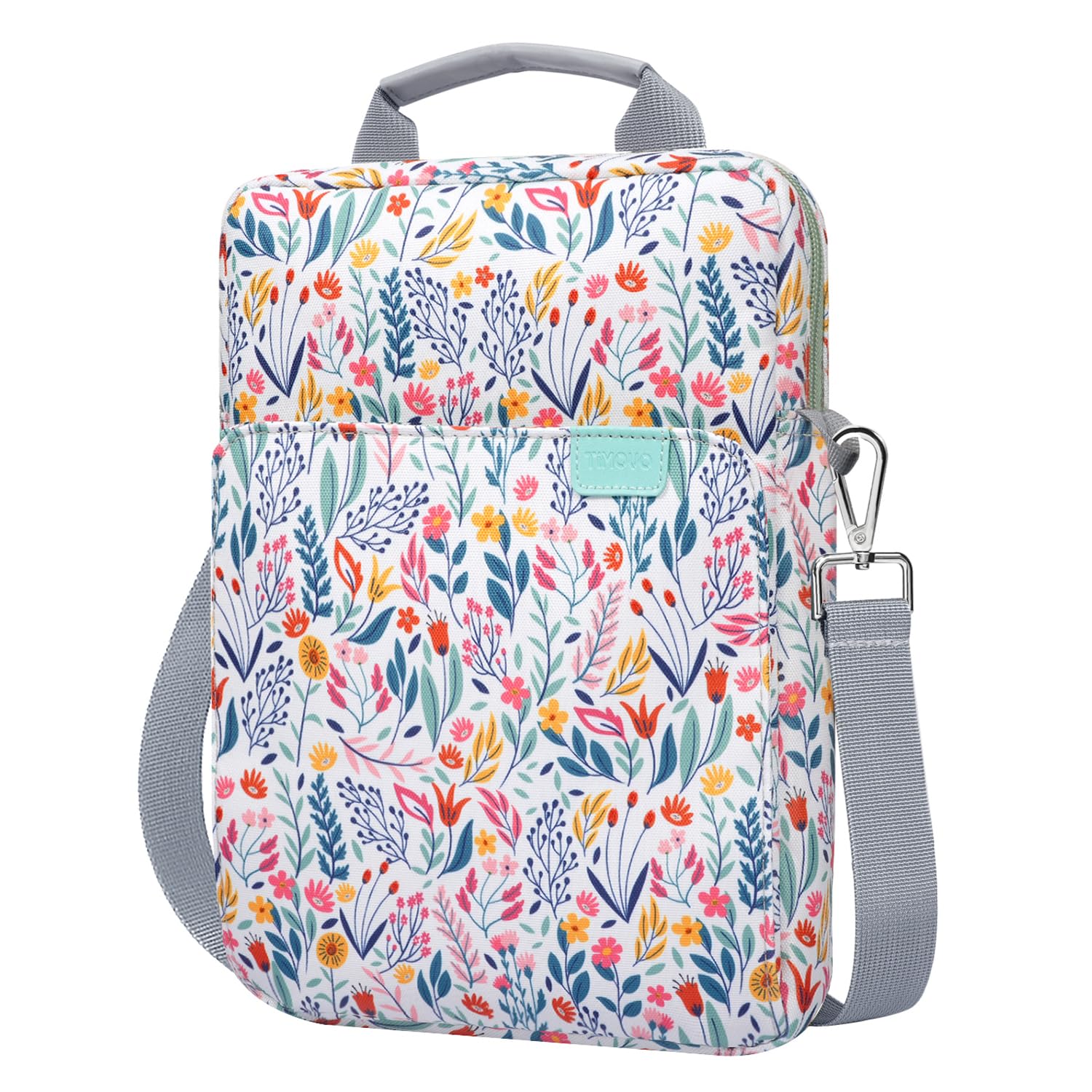 TiMOVO 9-11" Tablet Sleeve Bag Carrying Case with Strap, Flowers