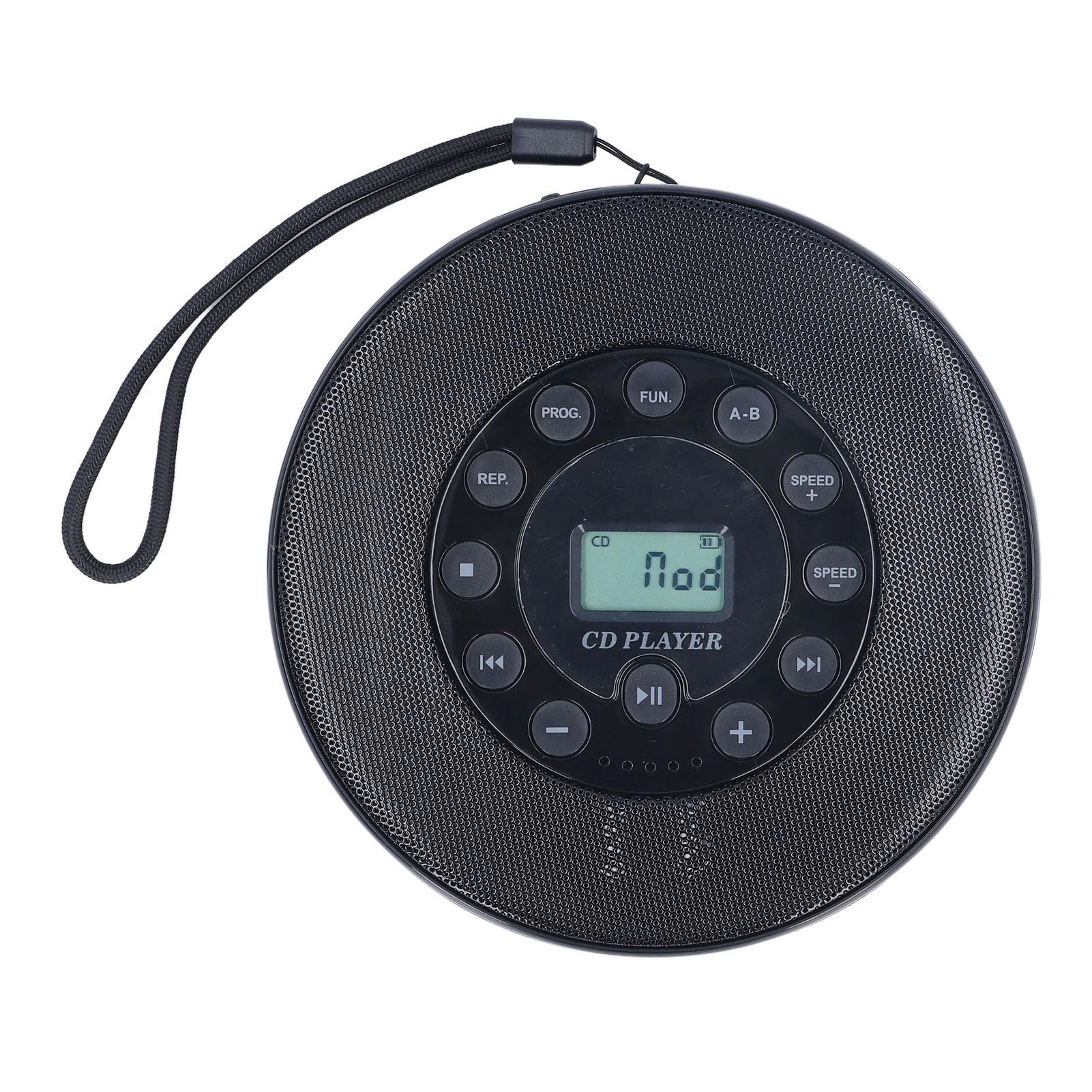Lettore CD portatile da 2000 mAh con altoparlante, supporta la registrazione e la funzione anti salto per auto, compatibilità MP3, lettore CD portatile con porta USB, altoparlante (nero)