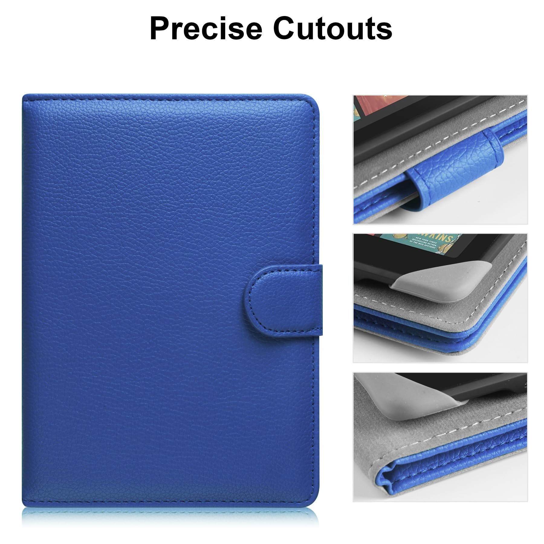 HoYiXi Universale Custodia per 6.8 pollice,7 pollice eReader Compatibilità Kindle Paperwhite/Kobo Clara HD/Kobo Clara 2E/PocketBook/Tolino/Sony 6”-6.8“ E-Book Reader Cover Case,blu