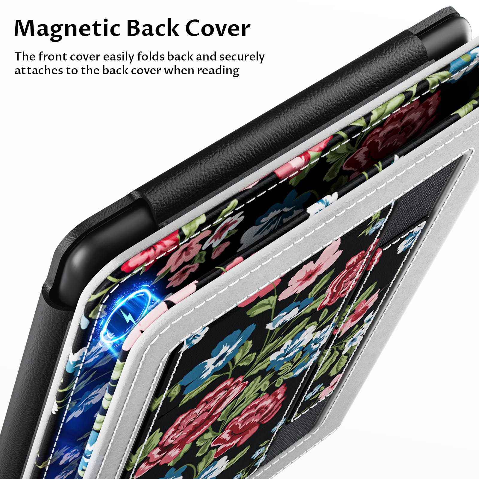 VORI Funda con soporte para Kindle Paperwhite de 6 pulgadas (se adapta a 10ª generación 2018 / todas las generaciones Paperwhite anteriores a 2018) Funda inteligente de piel sintética con encendido y