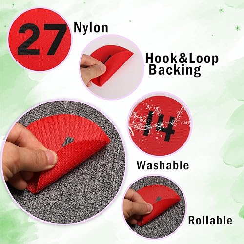 Miniatura 3 de 50 marcadores circulares para piso de alfombra, marcadores redondos de números de piso para aula con números del 1 al 50 de diámetro y 4 pulgadas