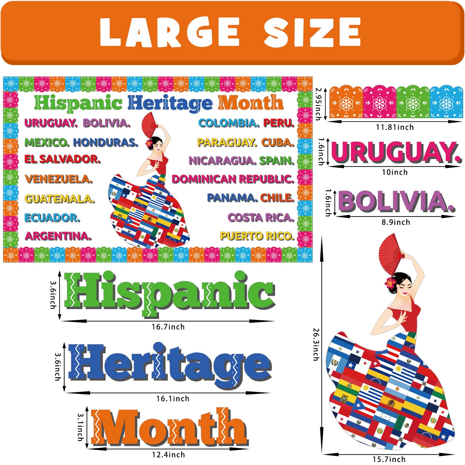 Hispanic Heritage Month Bulletin Board , Hispanic Country Poster Set ...
