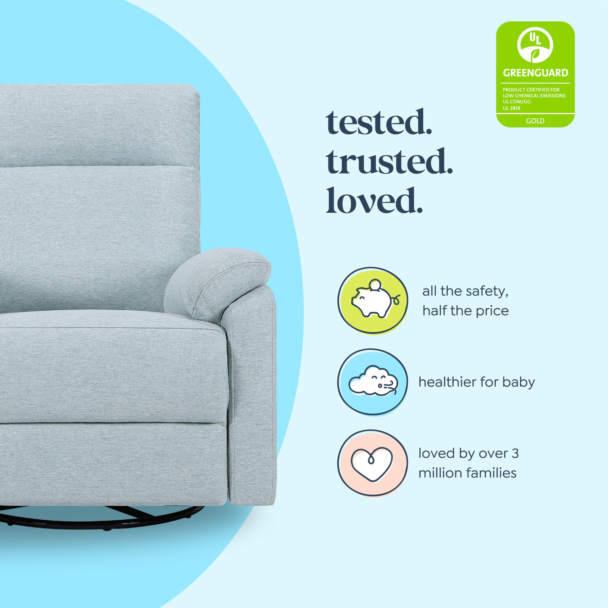 Amazon.com: Davinci Suzy Recliner Glider w/ 270° Swivel