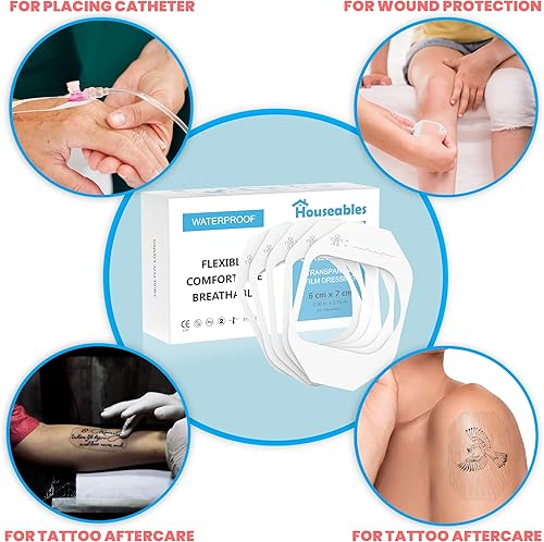 Miniatura 3 de Houseables Waterproof Bandages, Transparent Film Dressing, Waterproof Bandages Post Surgical, for Wound Cover, Showering, Patches for Skin