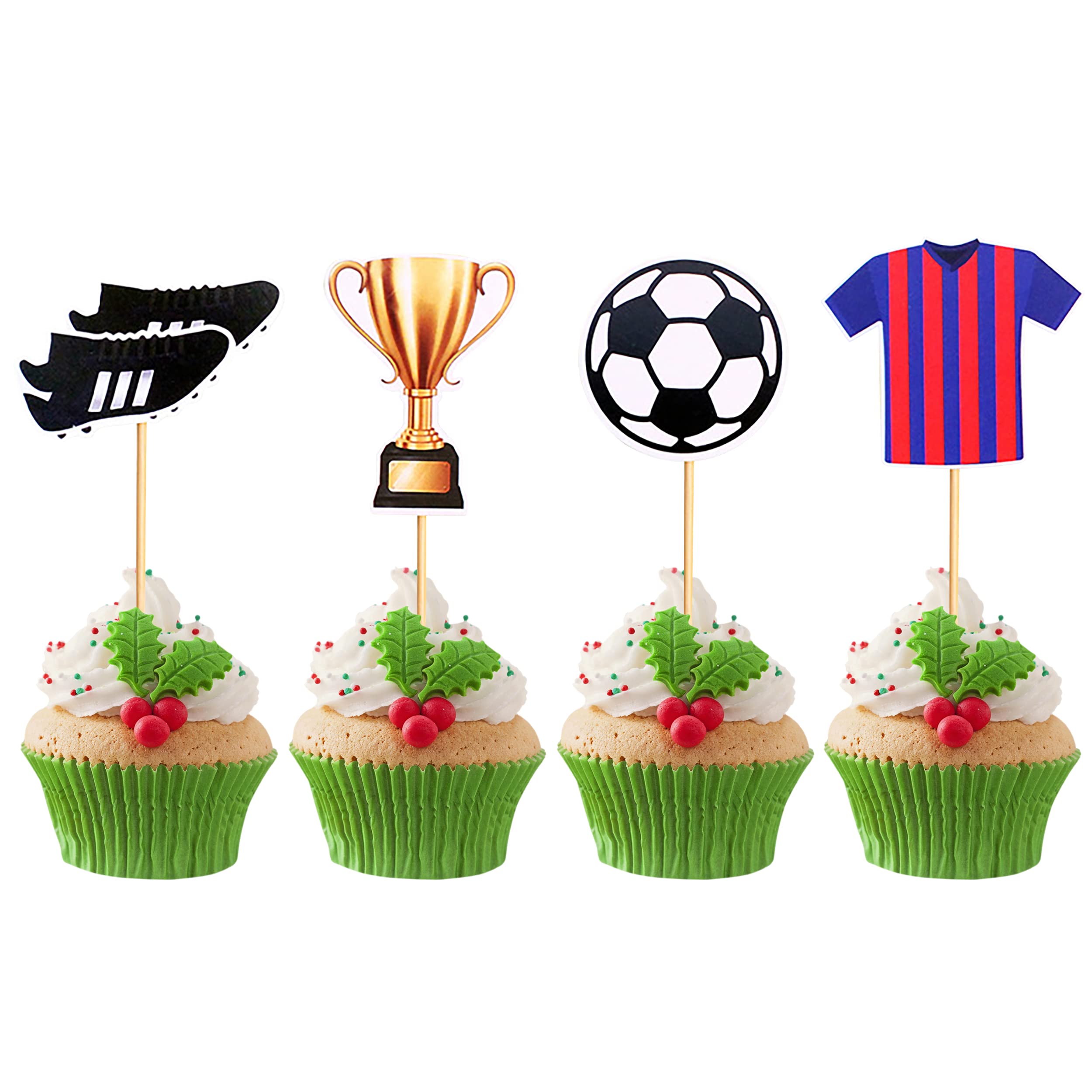 Buy 24Pcs World Cup Football 2022 Cupcake Toppers,World Cup Football