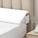 King Bed Wedge Pillow for Headboard Gap&sol;Bed Gap Filler&sol;Mattress Wedge to Fill 0-6" Gap Between Headboard and Mattress &lpar;White 76"x10"x6"&rpar;
