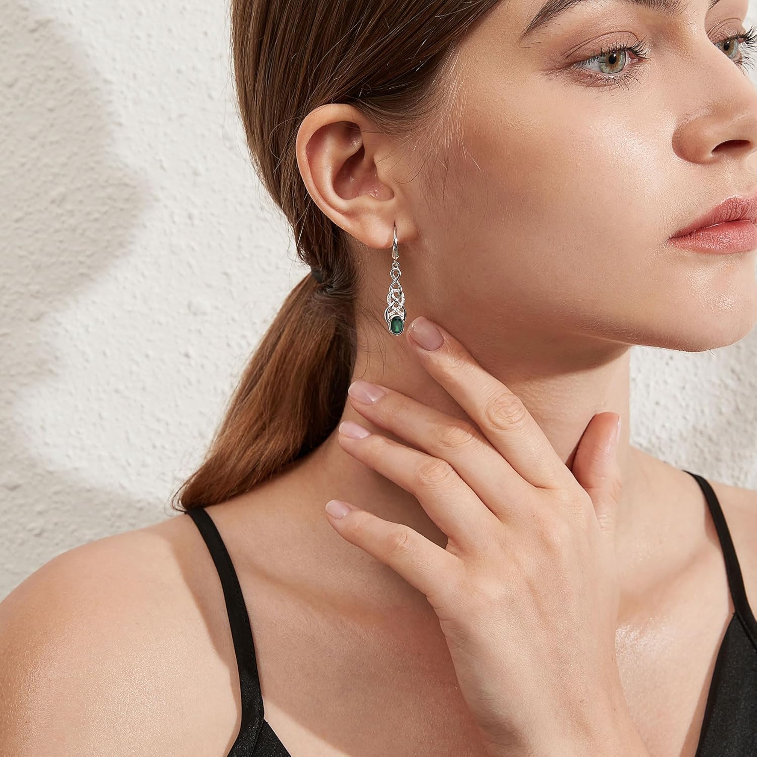 Infinity Celtic Dangle Earrings Sterling Silver Fish Hook Good Luck Irish Celtic Knot Earrings - Image 4