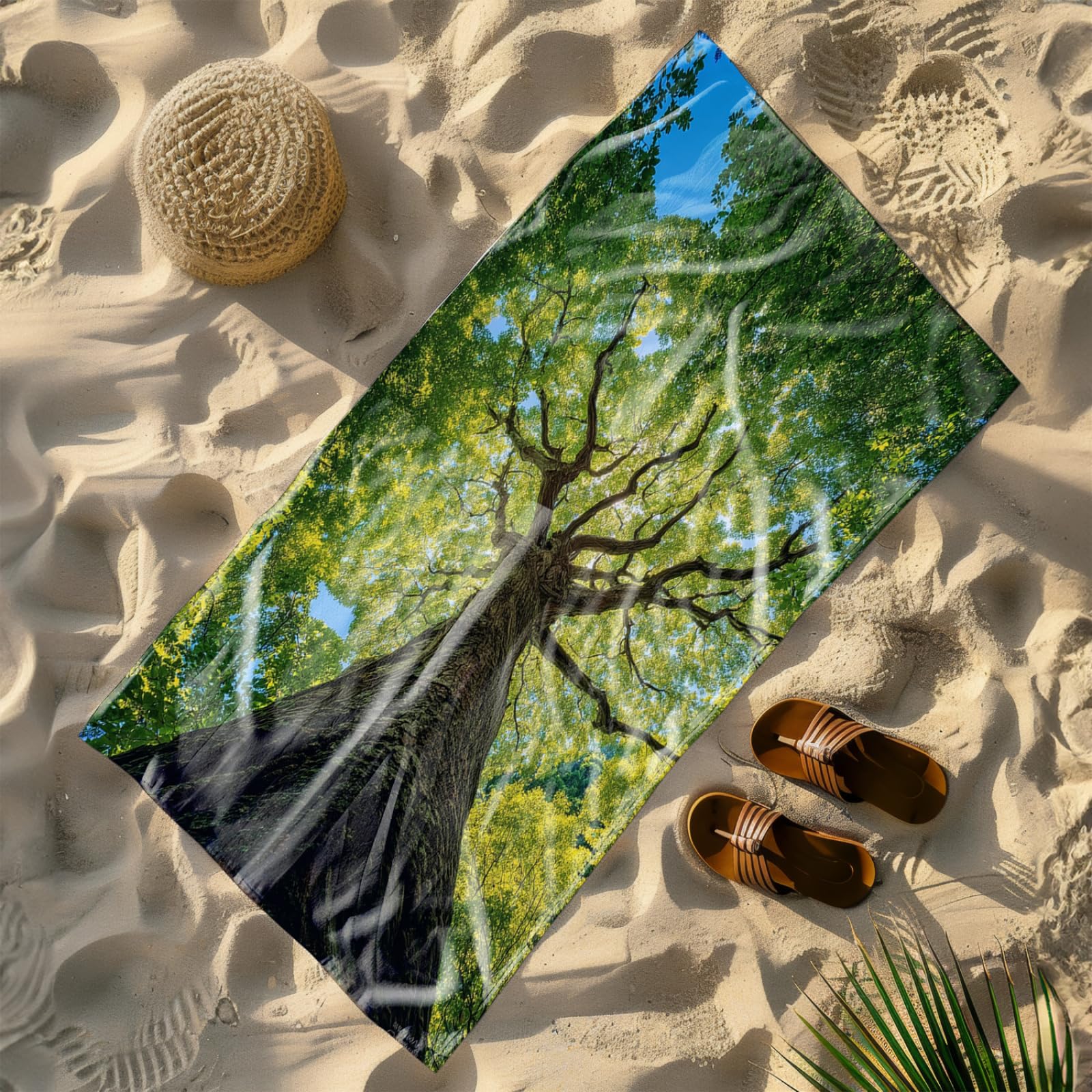 Générique Serviette de Plage 90X180 Arbre Vert