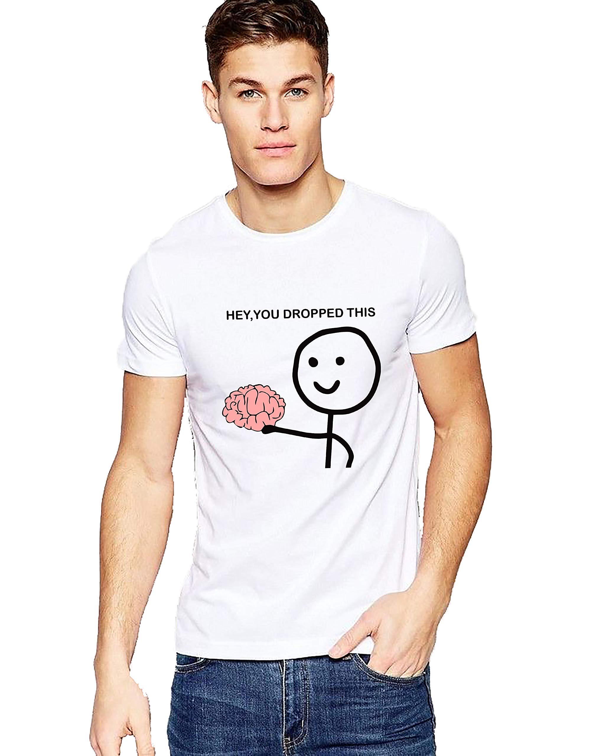 VLAMRegular Fit Round Neck Halfsleeve Funny Meme Unique Oversize Tshirt