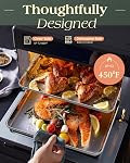 Baking Sheet Set of 2, Commercial Grade Stainless Steel Cookie Sheets for Baking, 18 x 13 Inch Thicker Large Baking Pans Oven Tray, Warp Resistant Nonstick Half Sheet Pan, Nontoxic & Heavy Duty