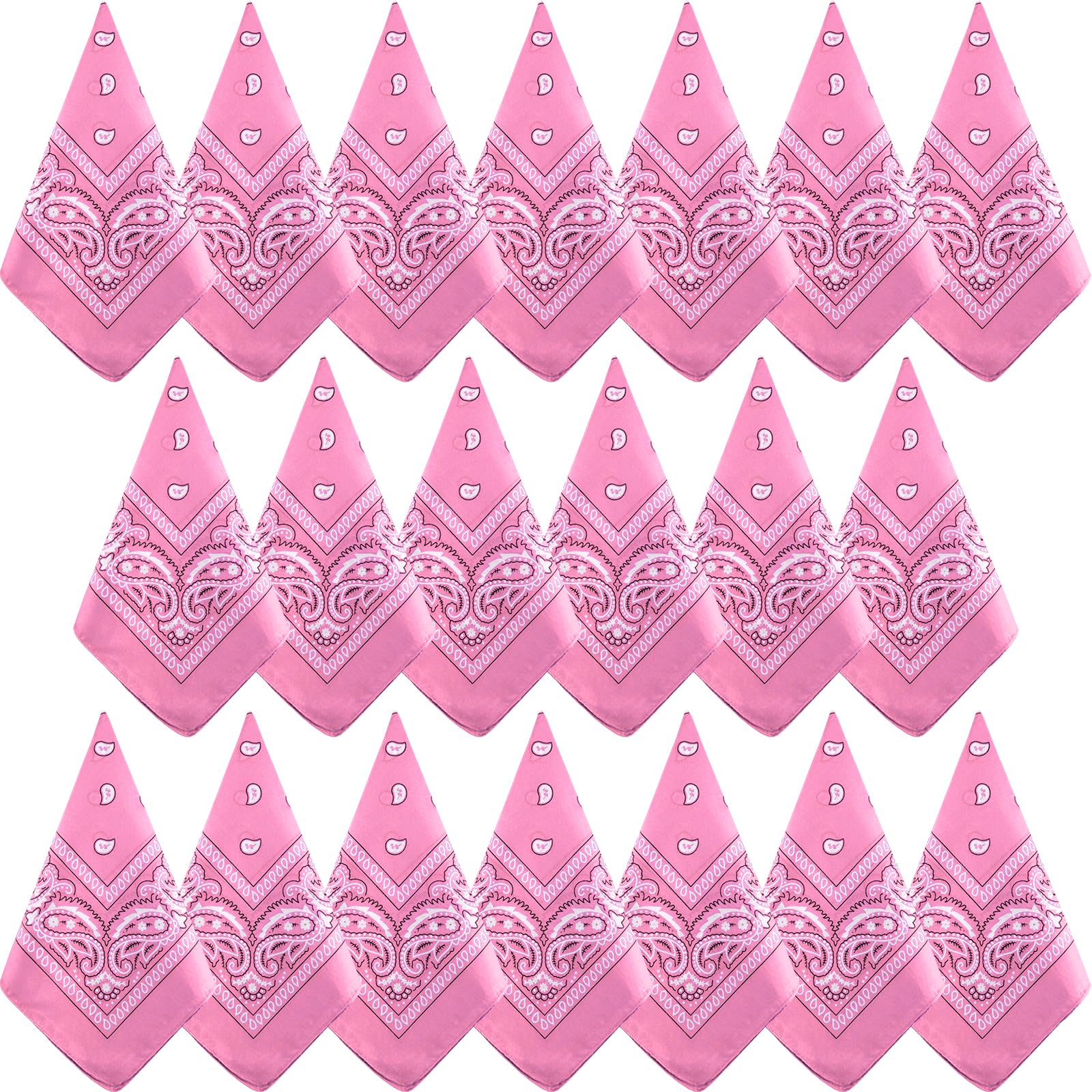 NACHLYNN 10/20pcs Paisley Bandanas Assorted Bandanas Cowboy Polyester Headbands Square Scarf Headwear