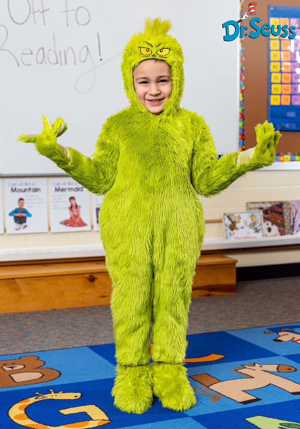 Dr Seuss Classic Toddler Grinch Costume, Child Halloween Costume Outfit