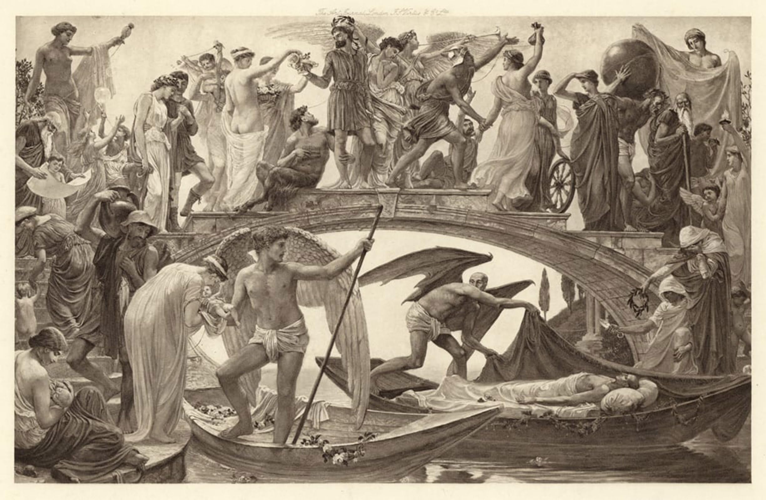 POSTERIIk Famous Animal Posters Vintage Picture the Bridge of Life by Walter Crane Modern Wall Decor for Home Decor 60x90cm