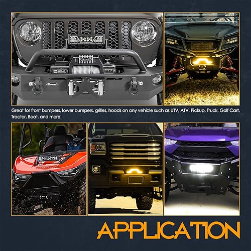 Miniatura 5 de Nirider - Barra de luz LED de 12 pulgadas con DRL ámbar, luz LED de 150 W, luz antiniebla LED ámbar, luz de conducción diurna de 12 V, barra de luz