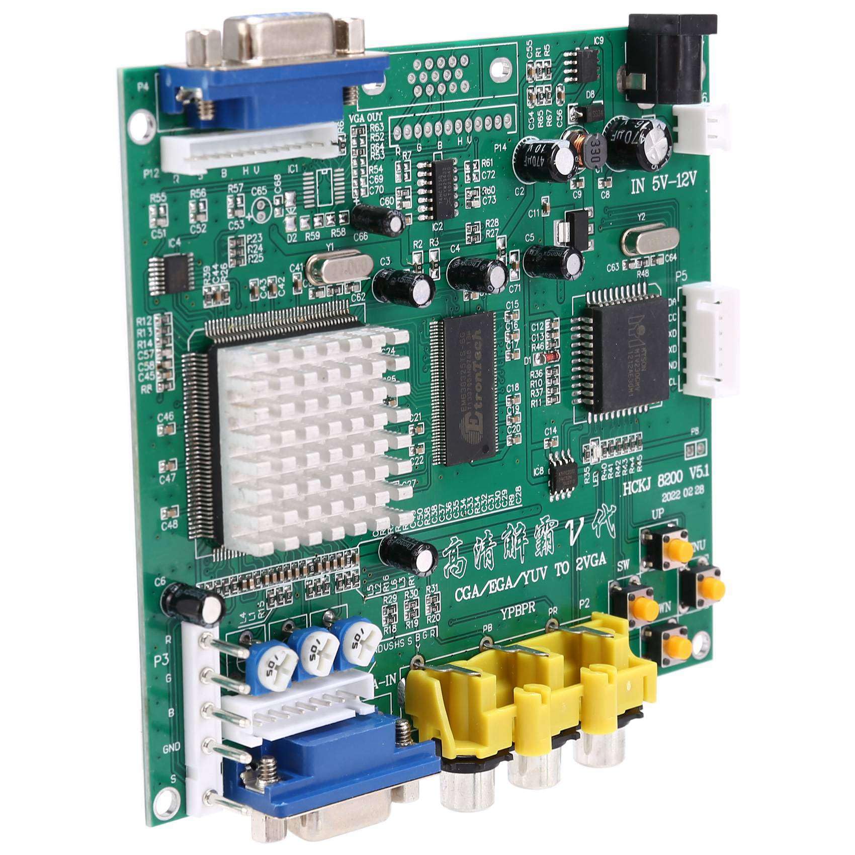 5X Gbs8200 Cga / / Yuv/RGB A Vga Salida Jamma Juego HD Video Convertidor Tablero Monitor A LCD Gbs-8200