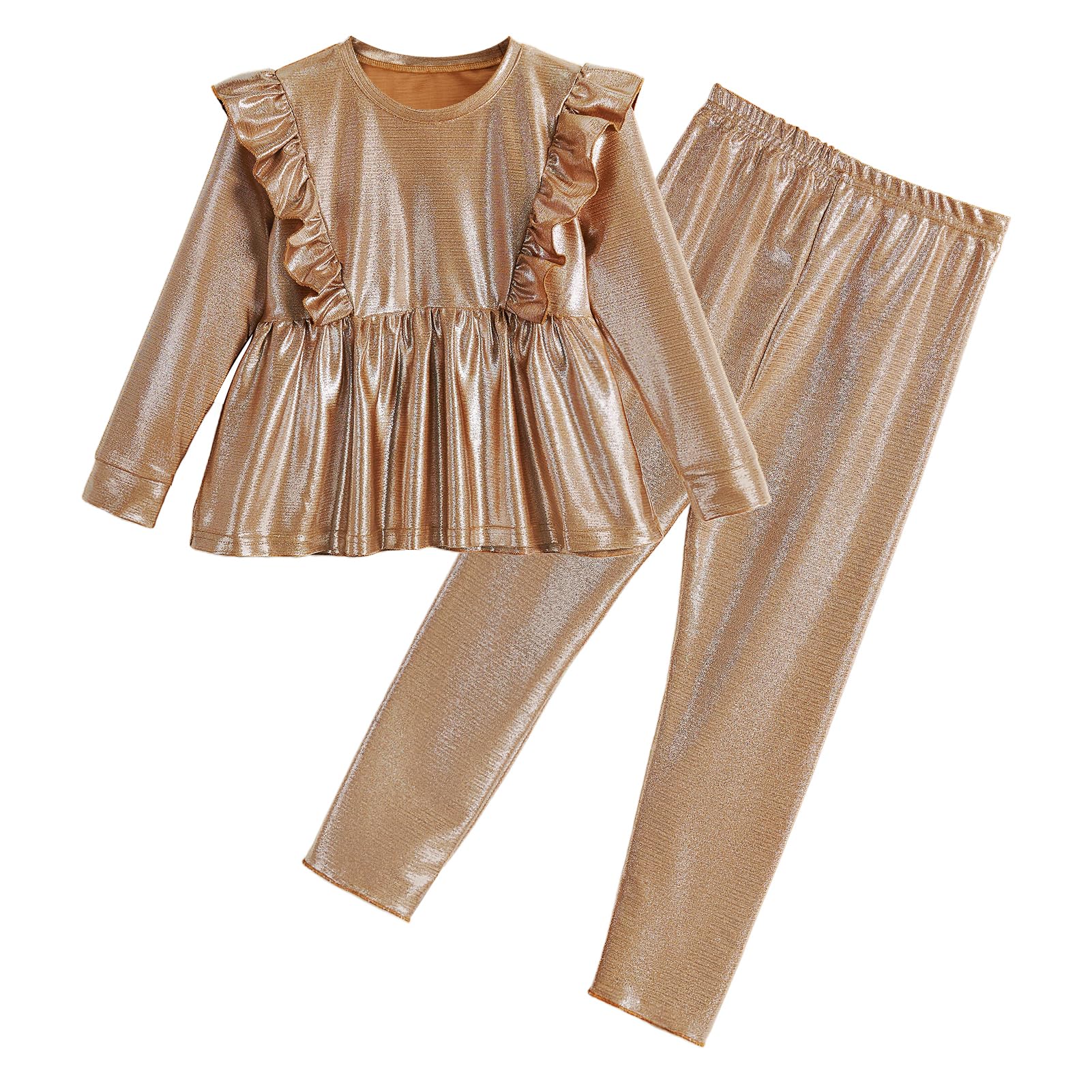 GogokidsGirl 2 Piece Outfits Children Long Sleeve Tops + Pants Set Clothes