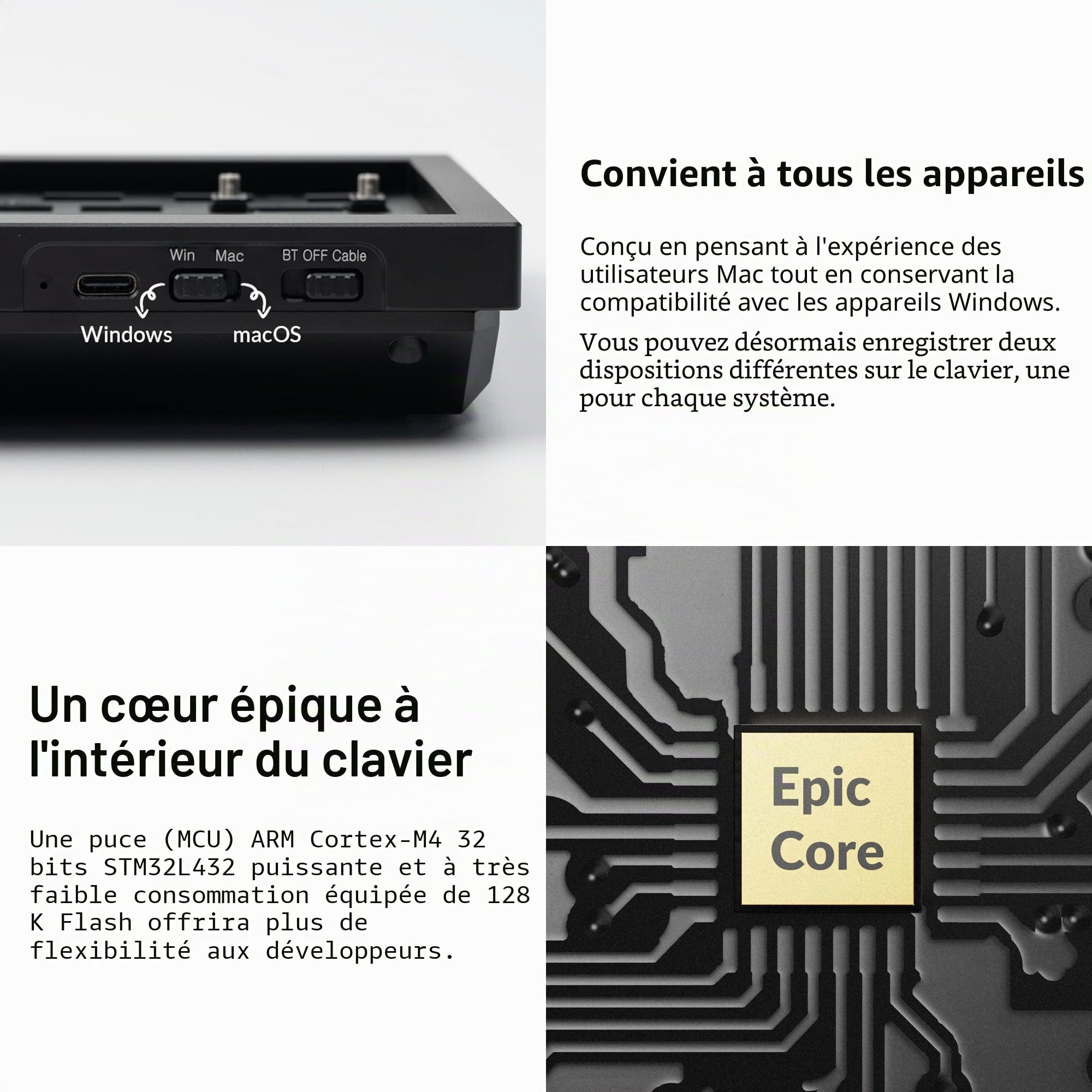 Keychron Q2 Pro Kit de Clavier Mécanique 65% ISO Layout, USB-C/Bluetooth, Programmable QMK/Via, Corps en Aluminium, Kit Barebone Gaming à Monter Soi-même pour Switches 3/5 Broches, Win/Mac-Noir