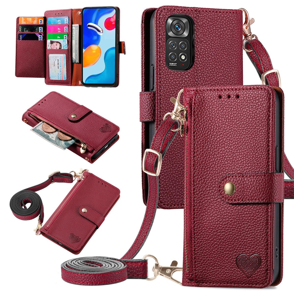 MOJIA Cover per Xiaomi Redmi Note 11 PRO 4G / 5G, Custodia Flip Portafoglio per Telefono con Supporto e Slot per Schede, PU Custodia Antiurto Resistente ai Graffi. Blu