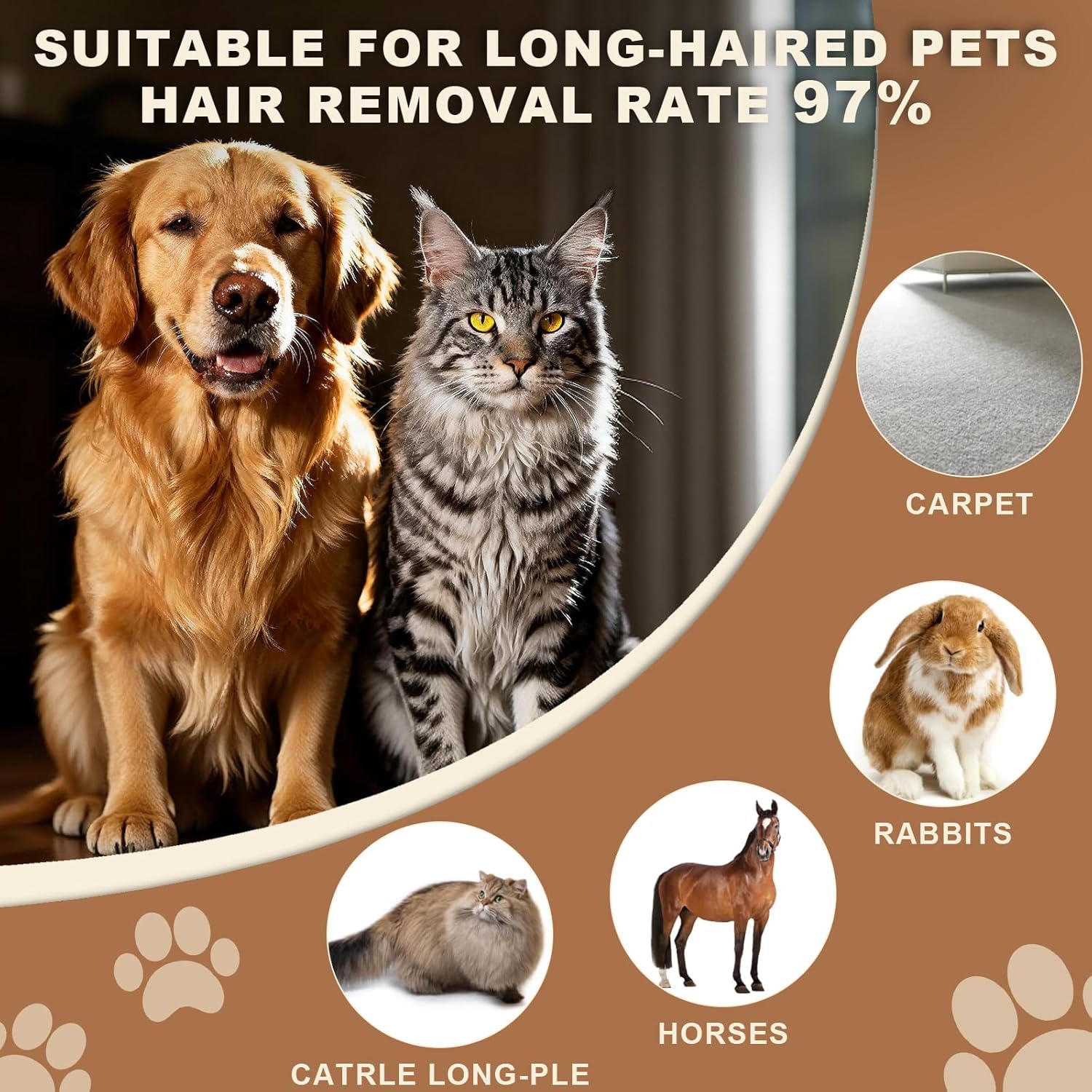 Extra Large 2-Sided Wooden Pet Comb for Dogs & Cats - Professional Deshedding & Dematting Tool, Undercoat Rake for Long & Short Hair, Natural Grooming Brush for Shedding Control