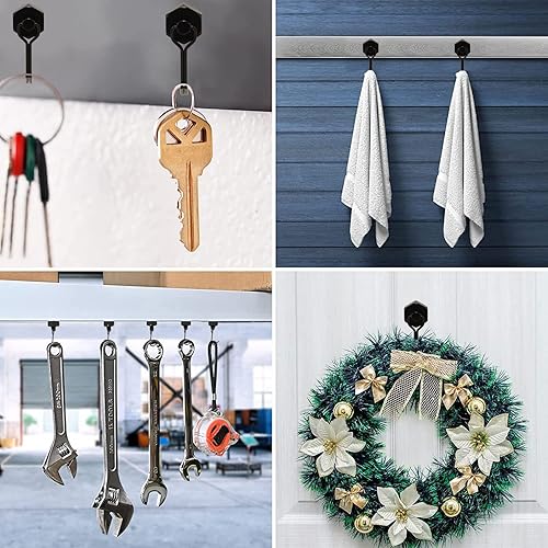 Miniatura 4 de LetuoClips Ganchos magnéticos ganchos magnéticos resistentes de neodimio giratorios para nevera herramientas de utensilios de parrilla refrigerador