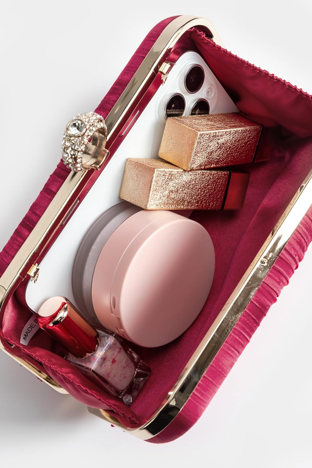 BABEYOND Clutch Purses for Women - Satin Evening Bag Pleated Clutch Handbag for Bride Party Prom Wedding - Image 6