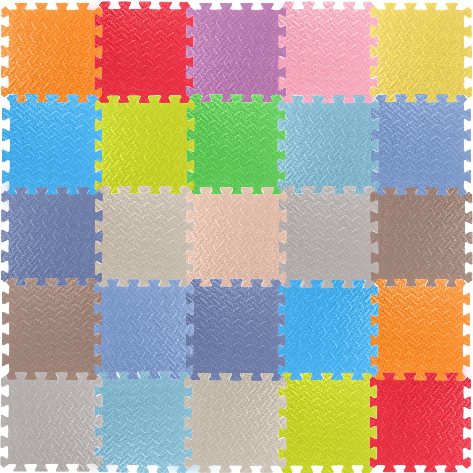 Timgle 30 Pcs Baby Play Mat Interlocking Puzzle Foam Floor Mat Soft Foam Toddler Playmat Colorful Jigsaw Foam Floor Tiles Non Toxic Baby Floor Mat for Kid Exercise Home Workout Playroom Nursery