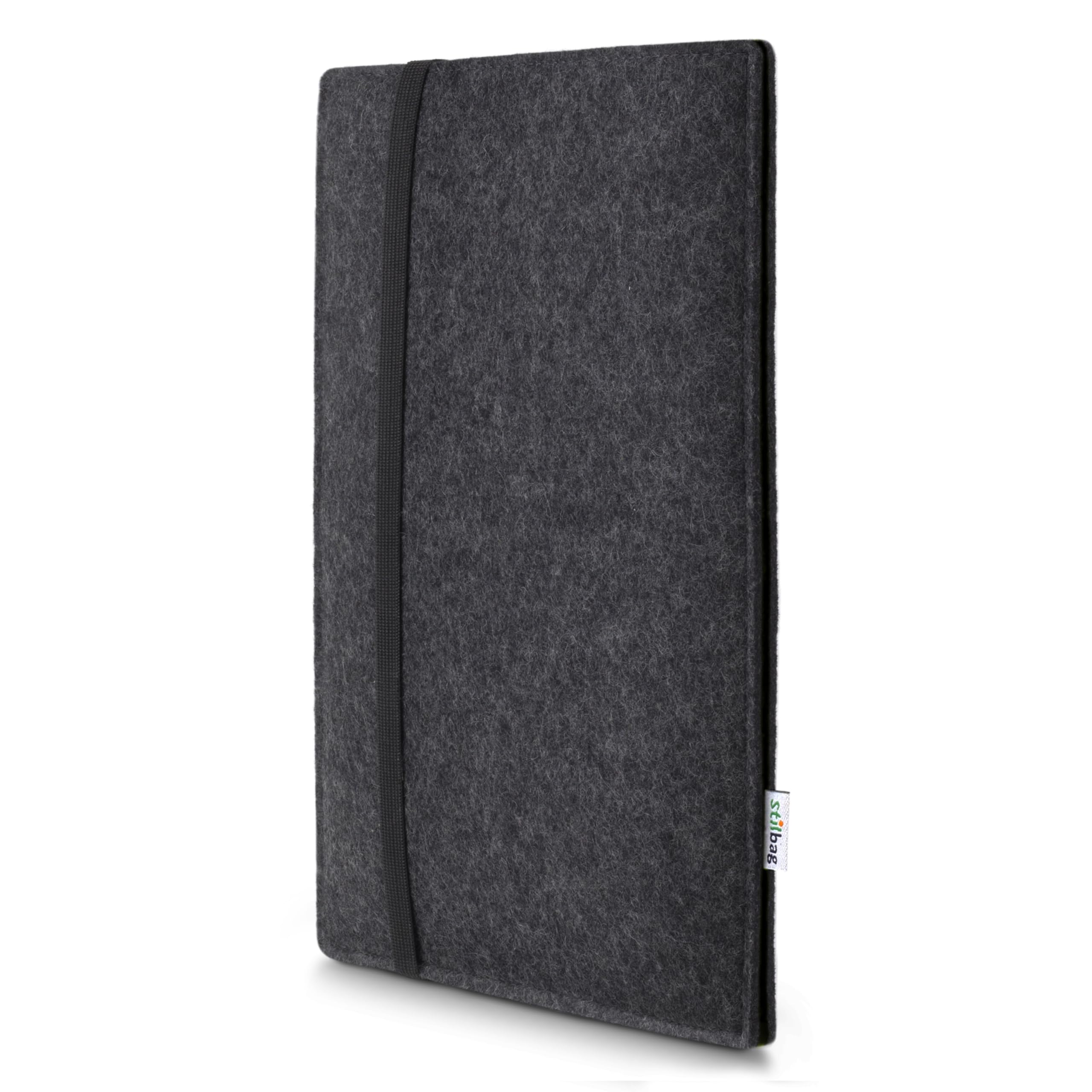 Stilbag Tablethülle Finn für Apple iPad Pro 11-inch (M4) | Farbe: anthrazit/schwarz | Tablet-Tasche aus Filz | Tablet Schutzhülle | Tablet Made in Germany