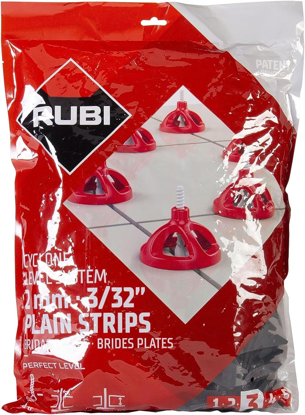 Cyclone Flat Base Clips 3/32" (2mm) - 300 pieces - Professional Tile tile spacers, Tile Tools, and Accessories for Fixing Ceramic Tile and Finishing