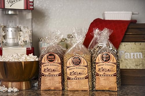 Miniatura 10 de Amish Country Popcorn Paquetes variados  Bolsas de 3 a 2 libras  Blanco medio - Blanco bebé - Granos de palomitas de maíz morados  Anticuado, sin