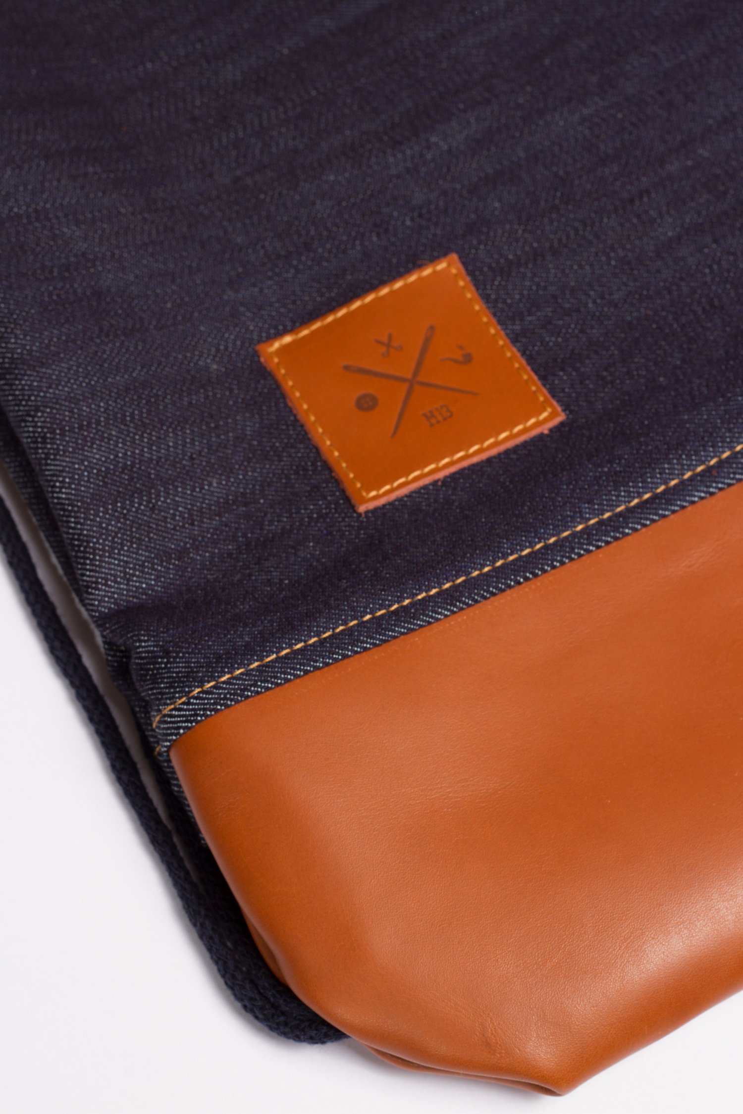 Manufaktur13 Denim Sports Bags – dżinsy worki gimnastyczne, plecaki, torby gimnastyczne, plecaki, torby sportowe, torby jutowe, torba (M13) niebieski Denim Leather