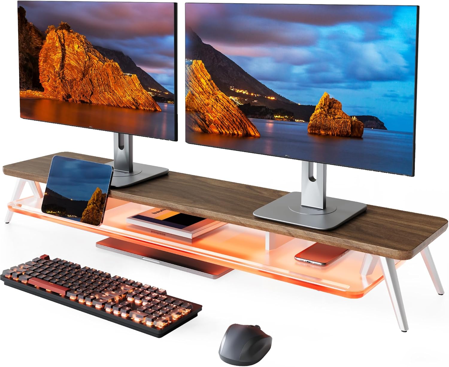 FlexDesk Pro Monitor Stand with Keyboard Storage Drawer