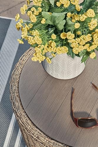 Miniatura 4 de Signature Design by Ashley Danson - Mesa auxiliar bohemia para exteriores, color marrón claro