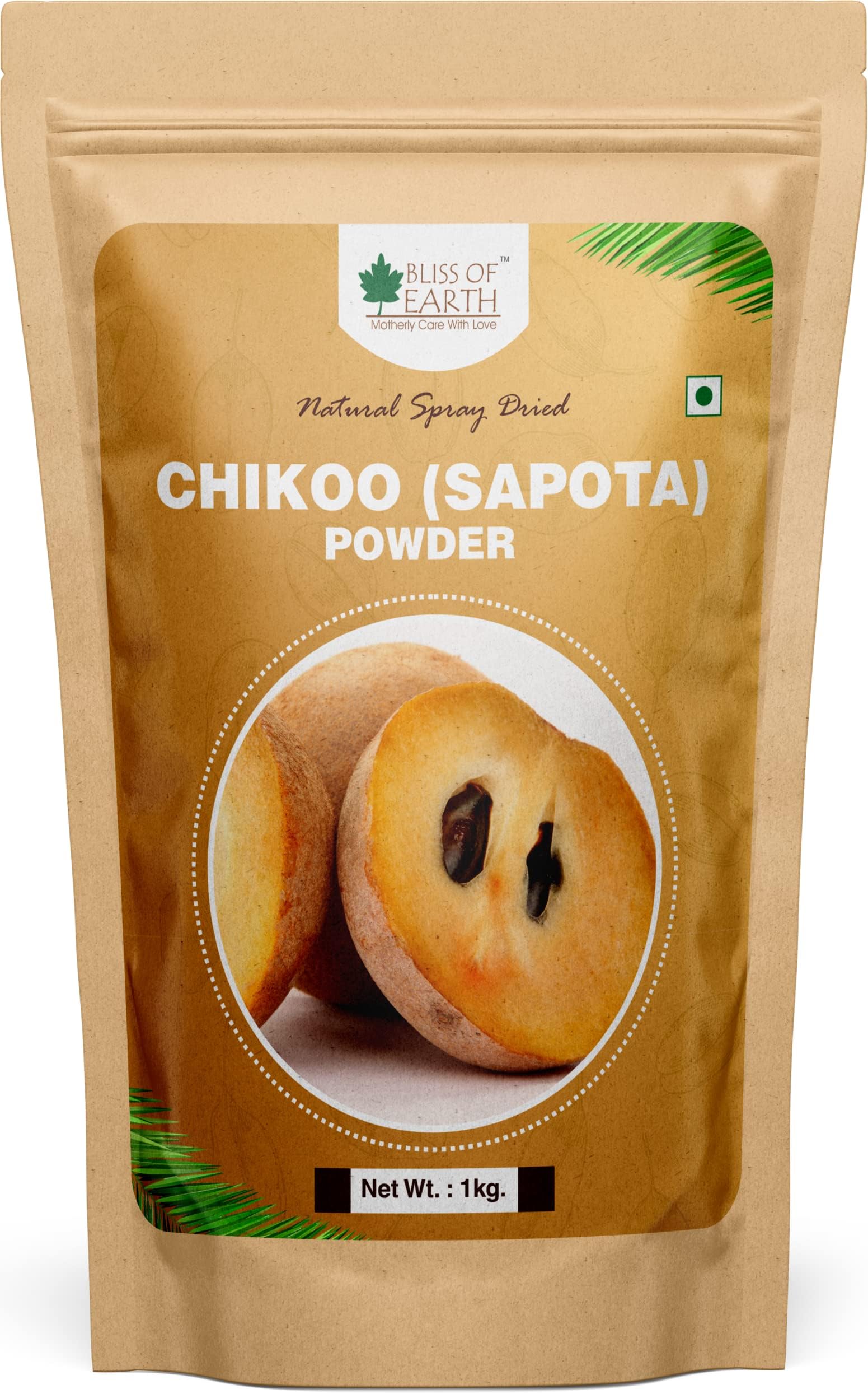 Bliss of Earth 1kg Chikoo (Sapota) Powder Natural Spray Dried