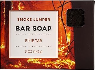 Smoke Jumper (Pine Tar) Premium Bar Soap - Cold-Processed Castile Soap - Eco-Friendly, Vegan, Hypoallergenic, All-Natural, Plant-Derived, Handmade in USA by Nature's Apothecary