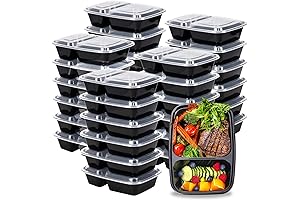 Moretoes Reusable Plastic To Go Containers with Lids