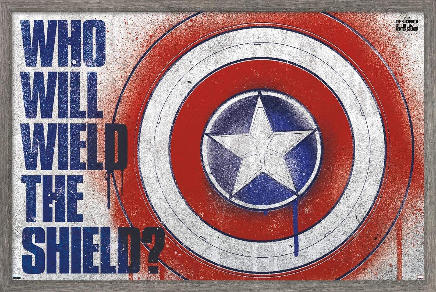 Trends International Marvel: Year of The Shield - Wield The Shield Wall Poster, 34L x 22.4W, Premium Unframed Version