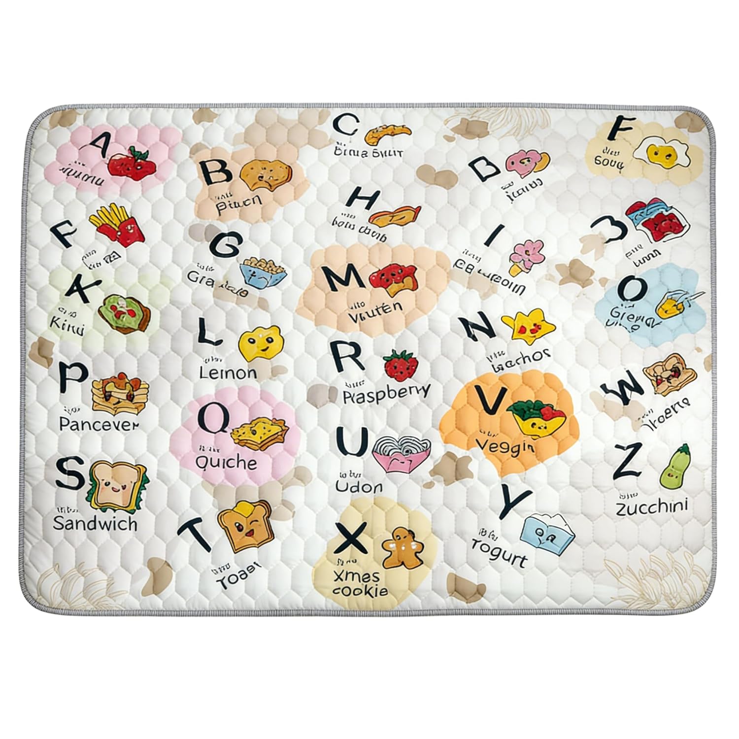 71"x59" Extra Large Baby Play Mat - Premium Thick, Non-Slip & Machine Washable Foam Floor Mat for Infants, Babies & Toddler. Fits Playpens,Spacious Crawling Space, Alphabet Design, Foldable & Odorless