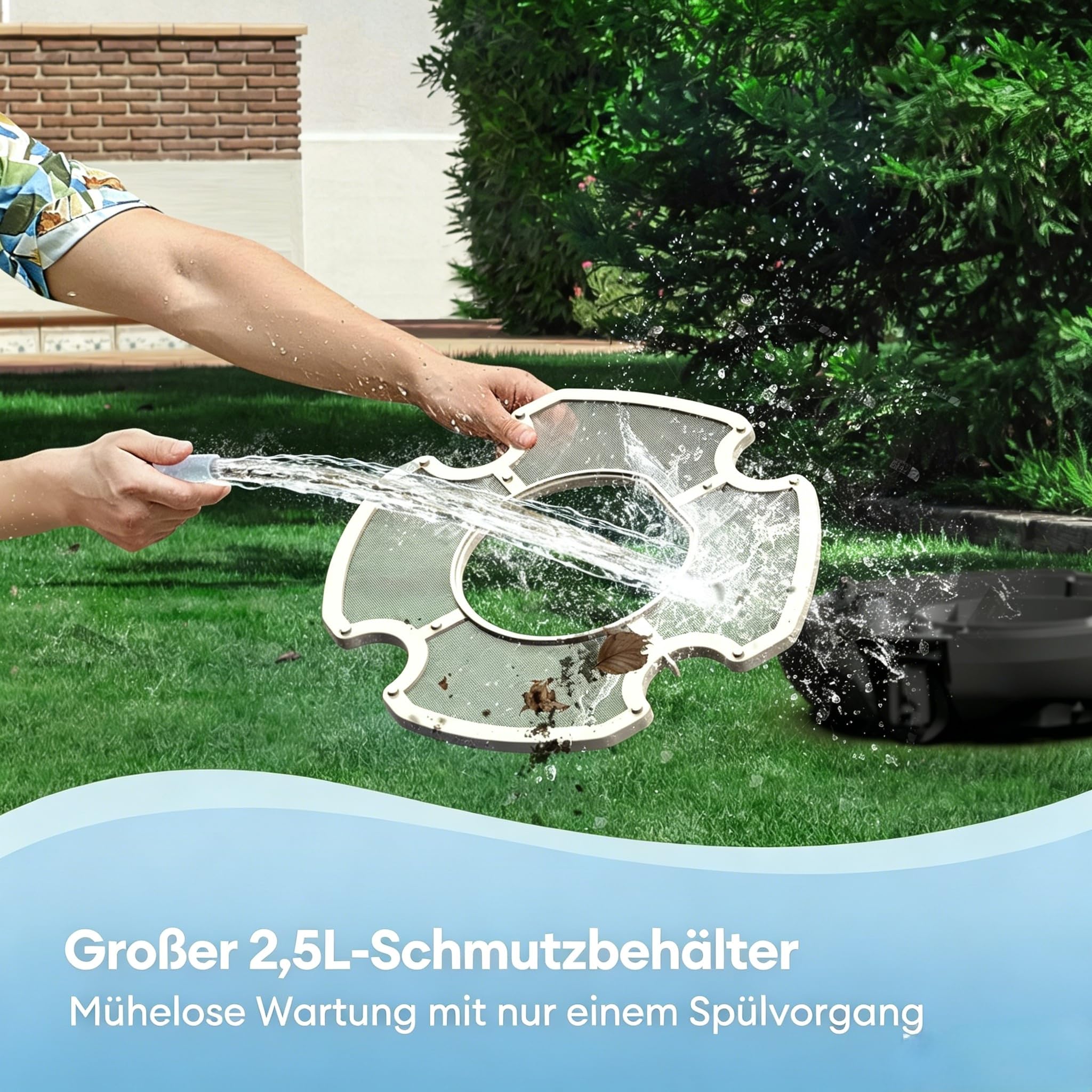 10s Poolroboter(2026 Upgrade), Poolroboter Akku mit 3 Motoren, 90Min für Pools bis 80 m², Fernbedienung und App-Steuerung, automatisches Parken, geeignet für Verschiedene Pooloberflächen