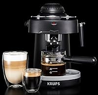 Vista 7 de KRUPS XP100050 Máquina de café expreso de vapor con boquilla de espuma para capuchino, negro