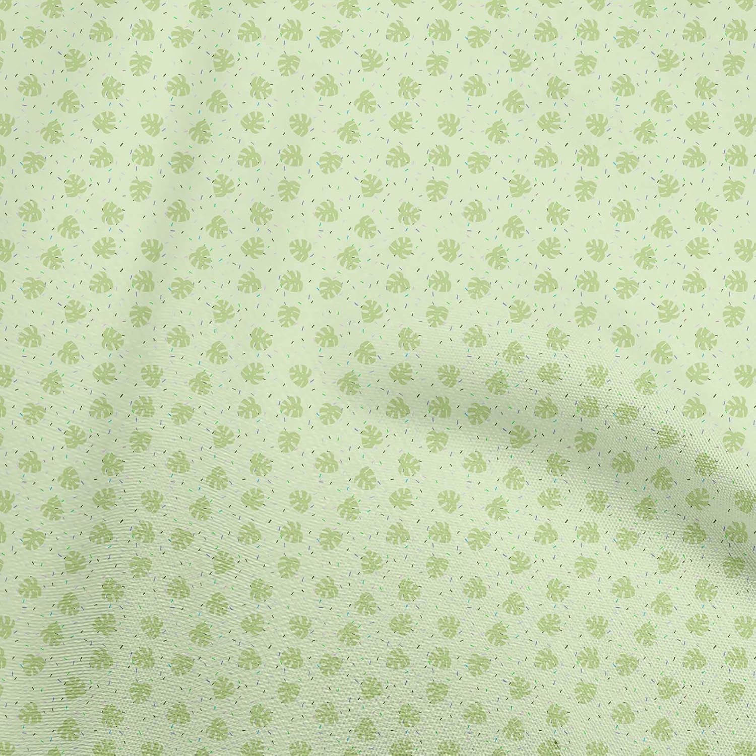 oneOone Cotton Flex Black Fabric Kids Leaf Sewing Fabric by The Yard Printed DIY Clothing Sewing Supplies 40 Inch Wide
