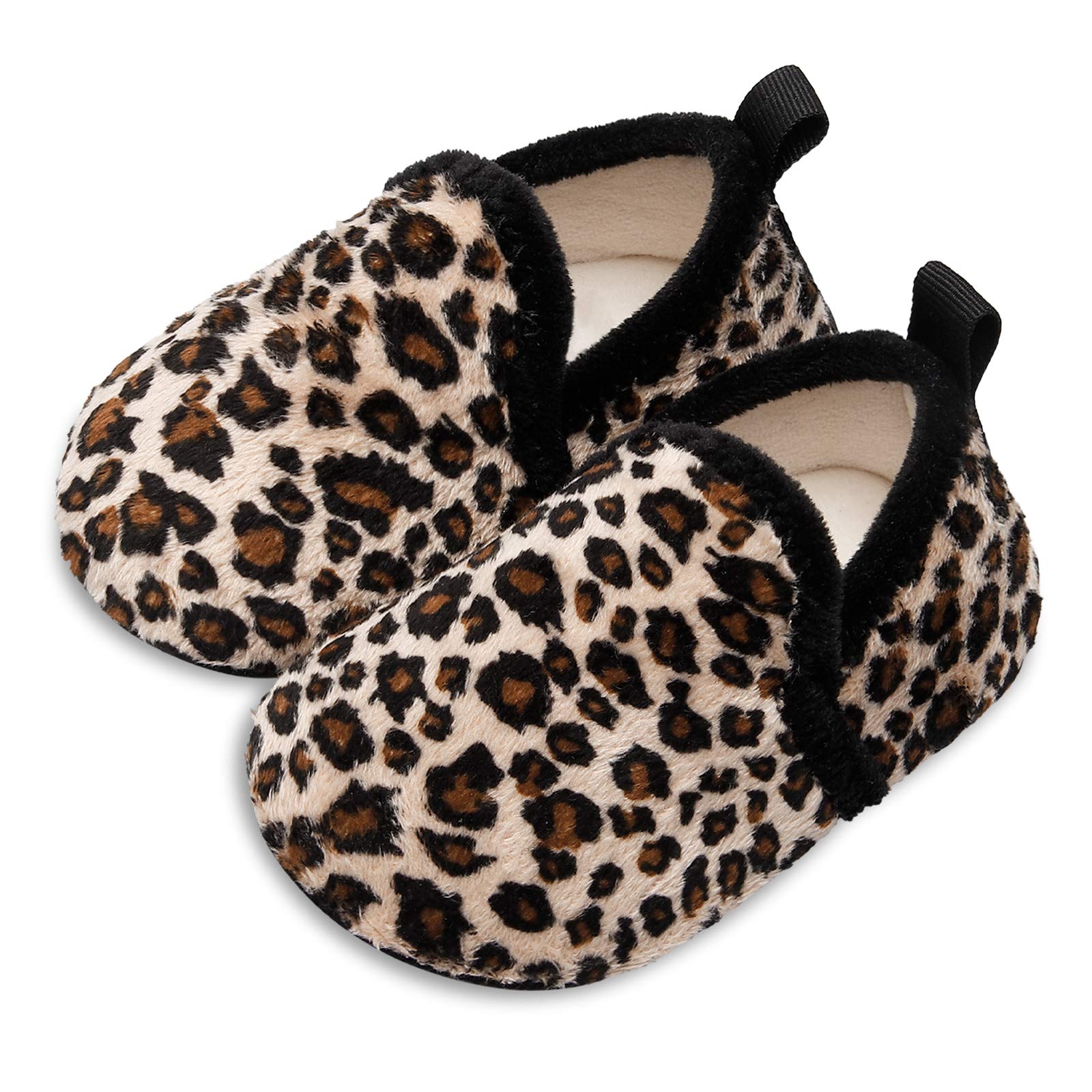 L-RUN Toddler Boys Girls House Slippers Indoor Home Shoes Warm Slipper Socks for Kids Baby Soft Winter Warm Walking Shoes