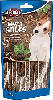 TRIXIE Hundeleckerli Insekten Snack Sticks mit Mehlwürmern 80g – Glutenfreie premium Leckerlis für Hunde - ohne Getreide & Zucker, schmackhafte Belohnung für Training & zuhause - 31659 product image