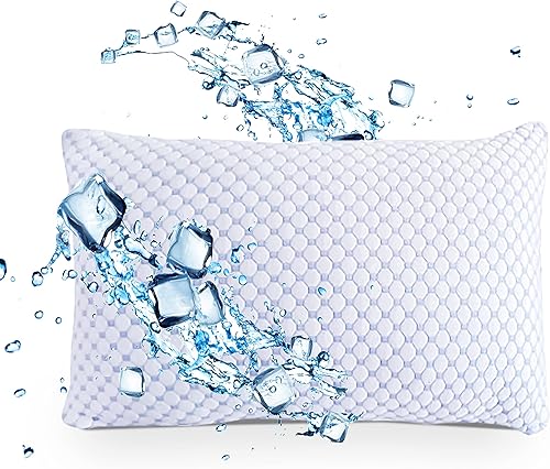 MUTLU HOME GOODS Rayón derivado de almohada de bambú para dormir, almohadas ajustables de espuma viscoelástica (estándar 1 unidad)