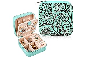 DEEKA Turquoise Western Jewelry Box Case for Women Girls