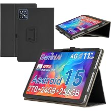 Tabwee W90 Case, 11 Inch Tablet Case, RUIXH PU Material Anti-Drop Anti-Slip Anti-Scratch Protective Cover Lightweight Built-in Bracket Function Pen Slot Design Tablet Protective Case Black